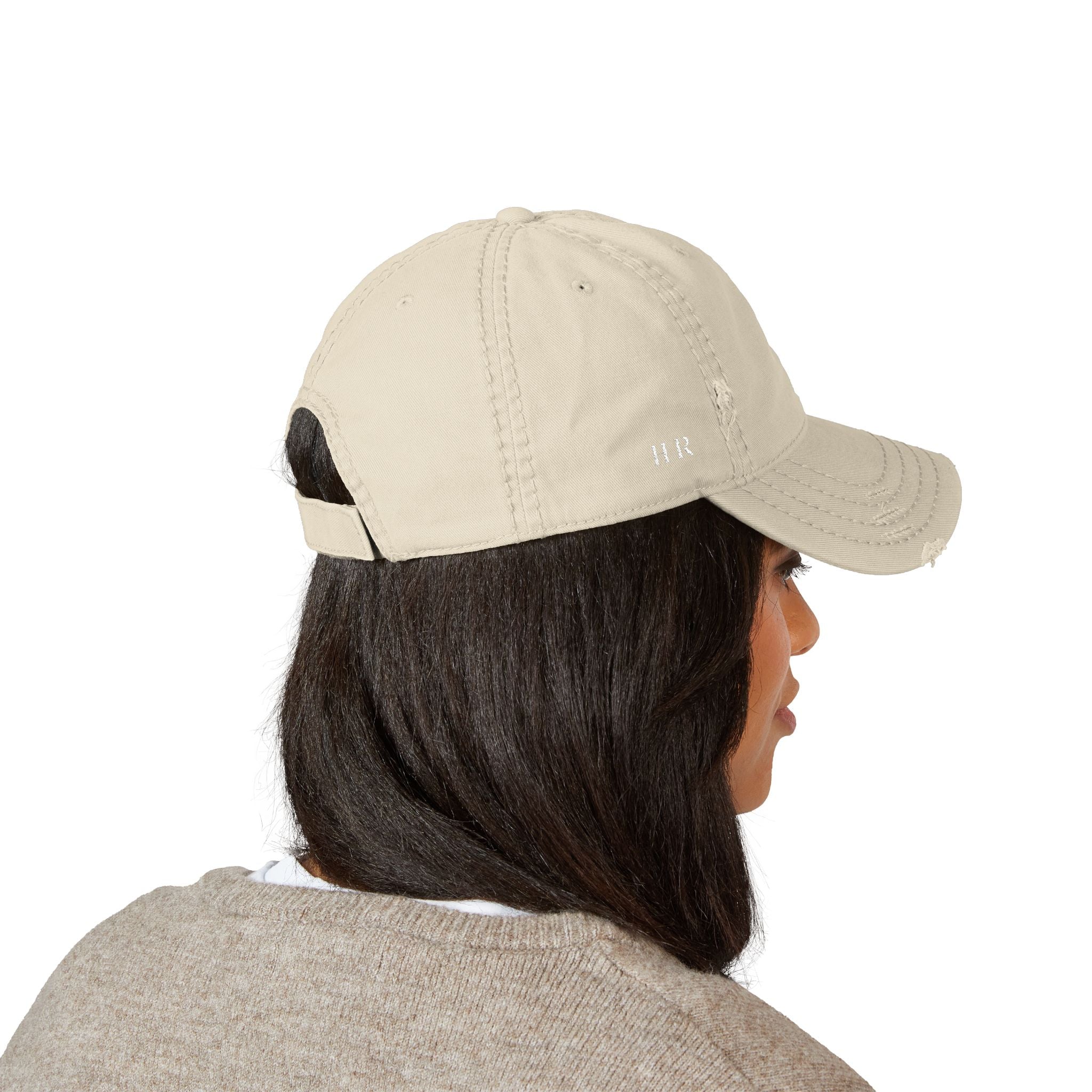 Distressed HR Monogram Hat