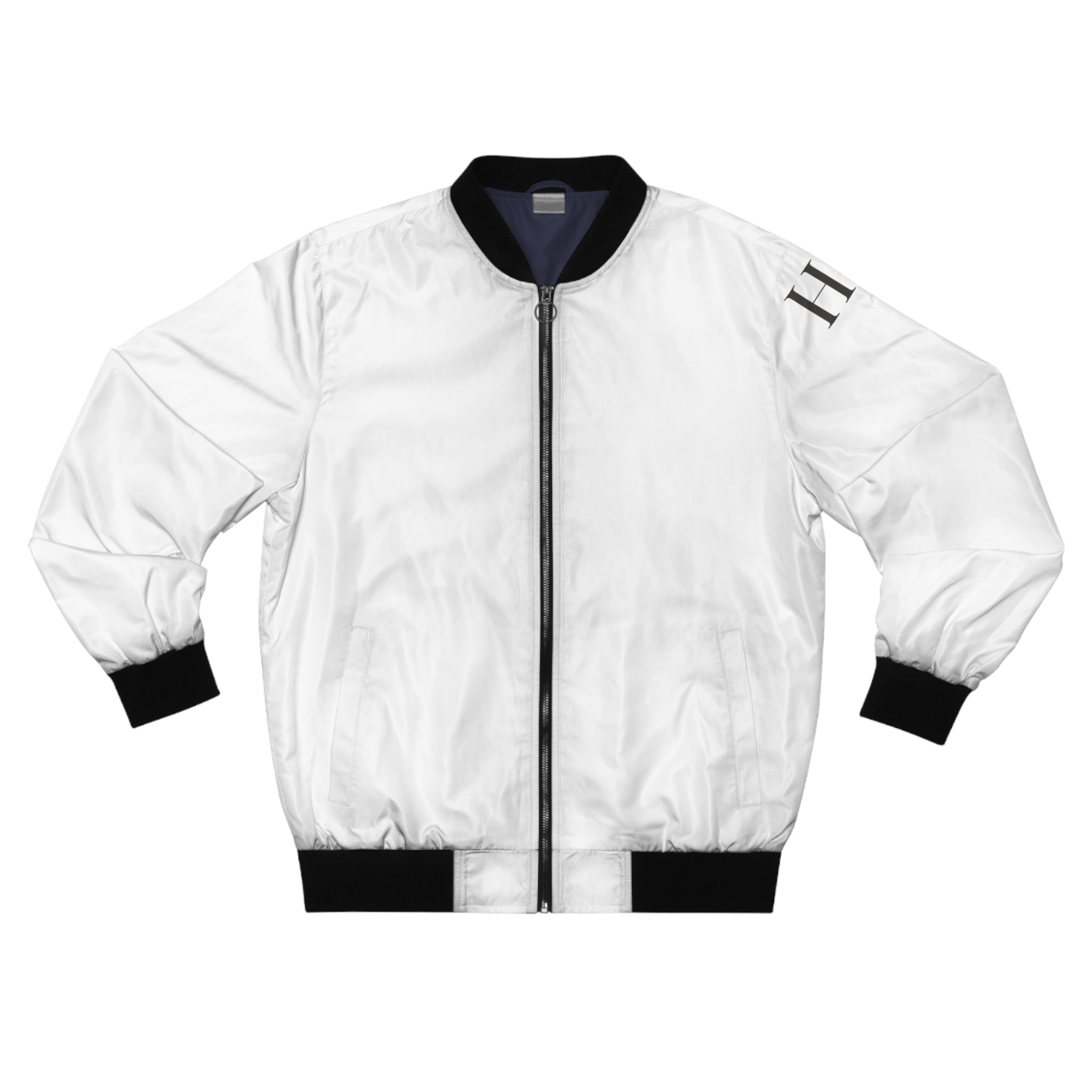 White Bomber Jacket - Black, HR